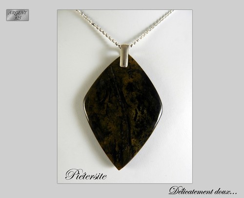 Pendentif En Argent 925 Avec Azurite - Modèle P-AR-114 - Neuf Avec étiquettes - Pierre Naturelle Et Délicate