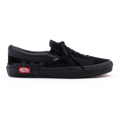 vans checkerboard black on black