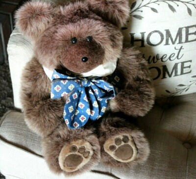 Vintage Cartier Bear Co. Plush Brown Bear 1984 Deri Cartier 17''