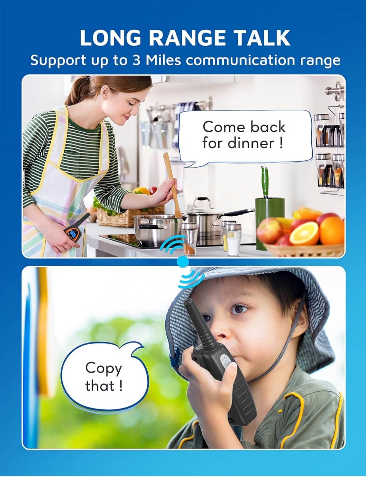 MTM Walkie Talkies for Adults 4 Pack, 22 Channels TwoWay Radios, Hands