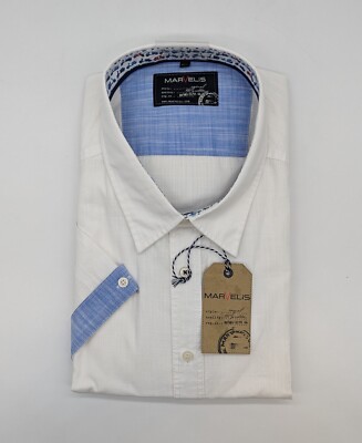 Marvelis Kurzarm Hemd Gr. 6XL 53/54 Kentkragen Weiß Regular Fit Art 36291200