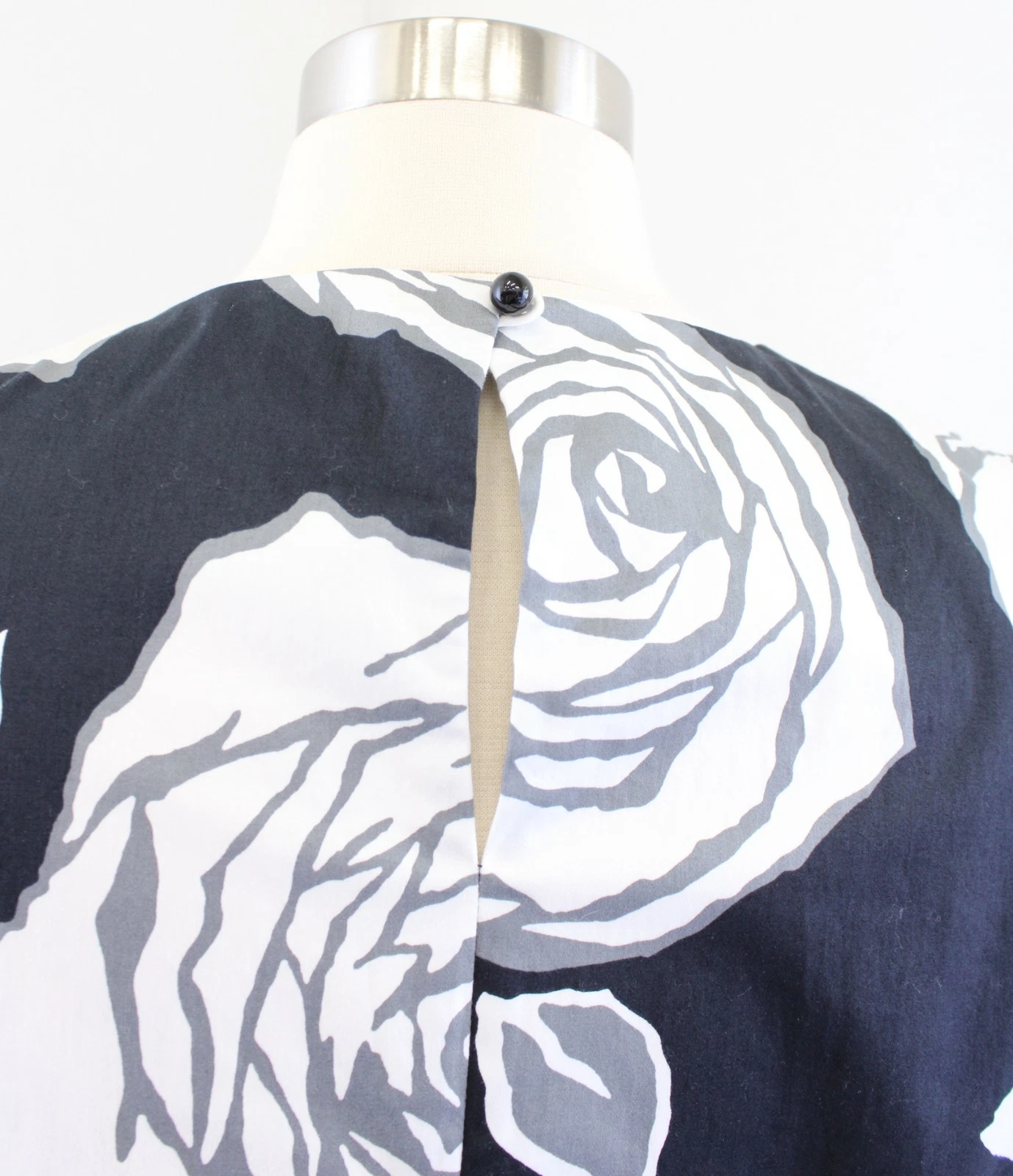 Abito tubino Kate Spade Aires Abbey Rose stampa floreale taglia 6 nero grigio