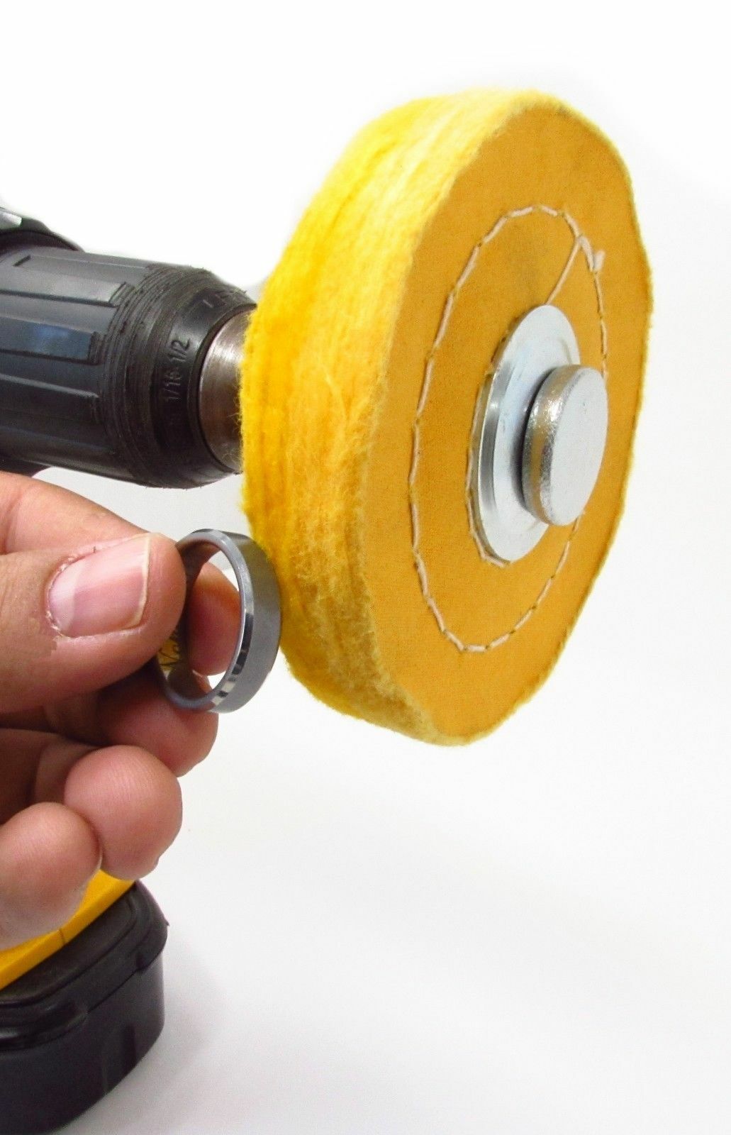 7pc Metal Buffing Kit for Drill 4" Wheel/Polishing Hard Metals