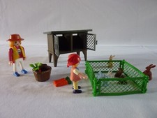 PLAYMOBIL CLAPIER LAPIS ENCLOS ANIMAUX FERME ACCESSOIRES PERSONNAGE