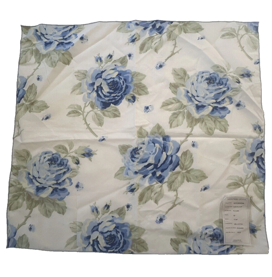 Cath Kidston Designers Guild Fabric Rose Bloom 26x28 Blue Floral Sample UK - Image 2 of 4