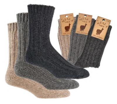 Alpaka & Merino Kaschmir Wolle Socken exta weich warm Herren Damen deutsche Qualität