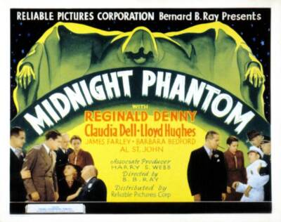 Midnight Phantom Lobby Card Reginald Denny Lloyd Hughes Claudia Dell Old Photo