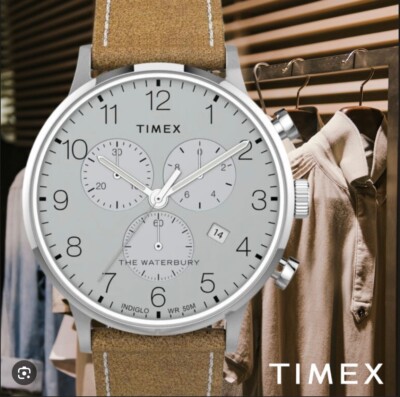Timex Uhr Herren Herren Waterbury Chronograph Uhr TW2T71200 UVP £129,99