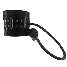 Inflatable Latex Collar Corset for Women Men,Unisex Latex Neck Choker Back Zip