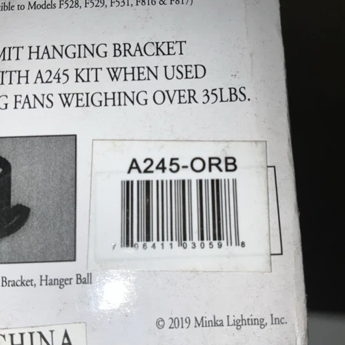 Minka-Aire A245-ORB 45 Degree Slope Ceiling Adapter Kit - Oil Rubbed Bronze - - Picture 3 of 5