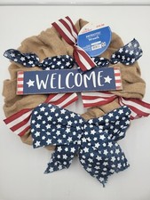 Patriotic 4th of July Door Wreath Decoration Independence Day
