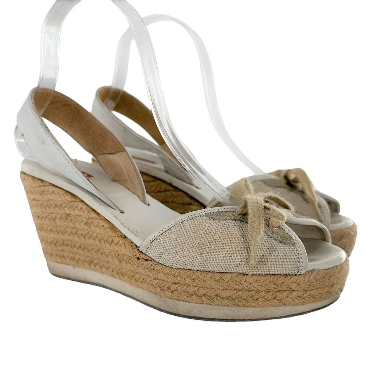 High Heeled Espadrilles: Prada Espadrilles Heels