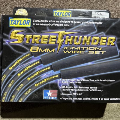 Taylor Plug Wire Set 53037 Street Thunder 8mm Black 90° 