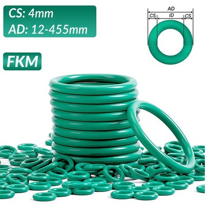 12mm-455mm x Schnurstärke 4mm FKM 70 O-Ring Dichtring Dichtungsringe O Ring