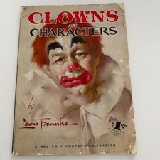 Vtg 1960 Clowns Characters Art Instructional How to Draw Book Leon Franks