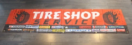 Tire Brands Service Banner Flag 2x8 Tires For Sale Shop Store Mechanic Garage