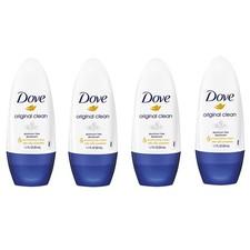 Dove Original Clean Roll-on Deodorant, Aluminum Free, All-Day Protection, 4-pack