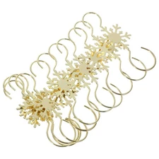 10 Pcs Golden Metal Hanging Hooks Xmas Stocking Holders Christmas Ornaments