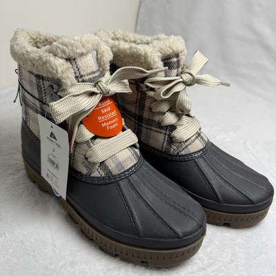 OZARK TRAIL WOMENS SNOW BOOTS, Size 7 WOT LOW DUCK Brand New