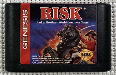 Risk Parker Brothers Sega Genesis Cartridge 1994