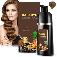 Hair Dye Shampoo 3 in 1, Herbal Shampoo Hair Dye for Women Men, Grey Coverage...