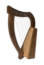Roosebeck Baby Celtic Harp 12-String w/Knotwork Design - Walnut Wood