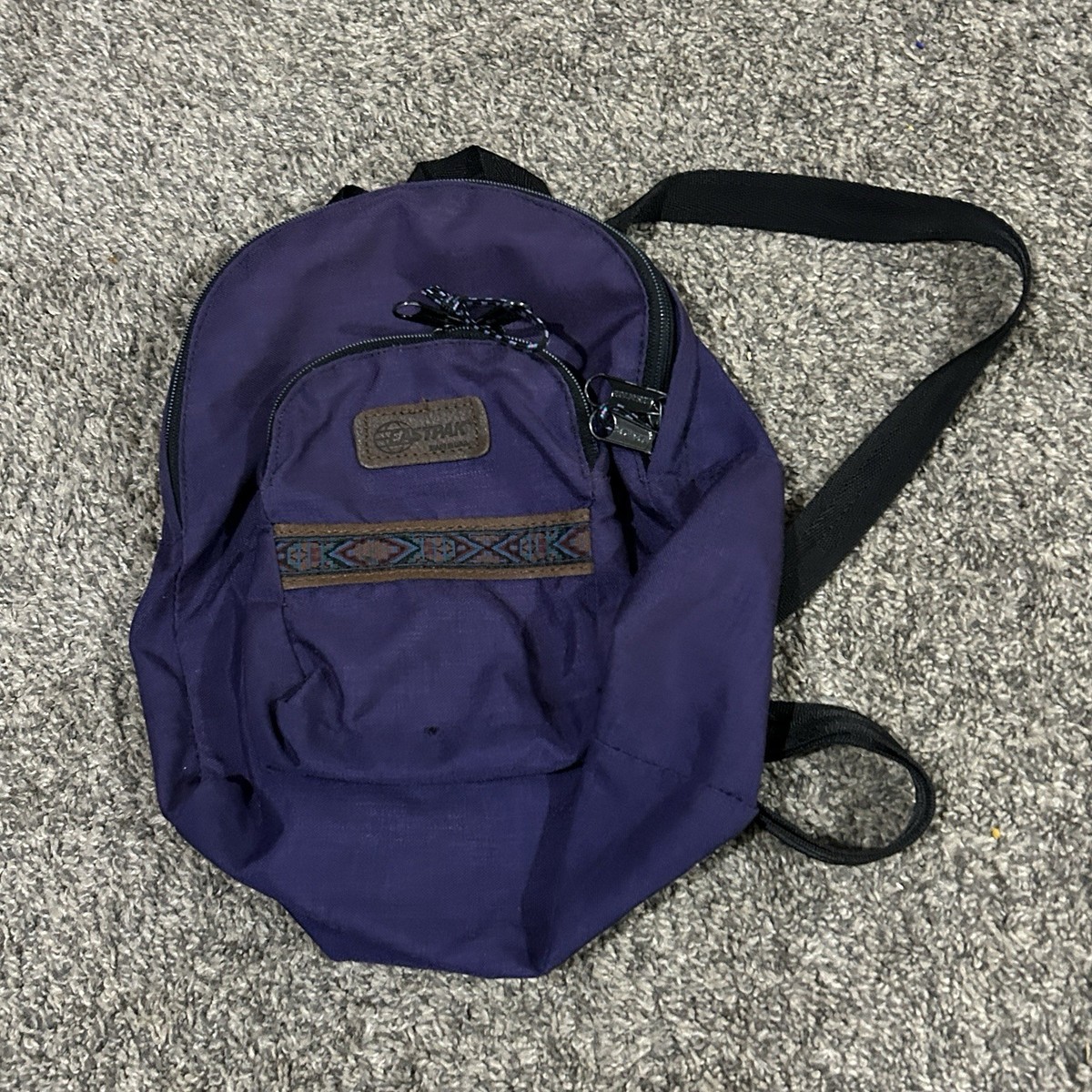 Eastpak Vintage 90's Orbit Jelly Purple Aztec Mini Backpack USA 12