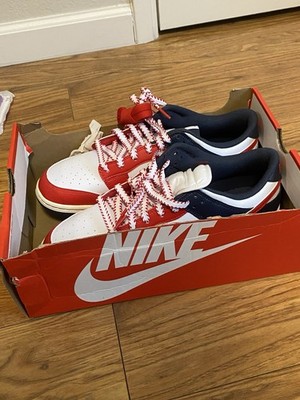 Nike Dunk Low Retro Rivalry Pack Boston Red Sox White University Red Navy