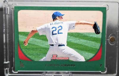 Clayton Kershaw 2011 Bowman Green #d 22 /450 #65 Jersey Match 1/1 Dodgers HOF