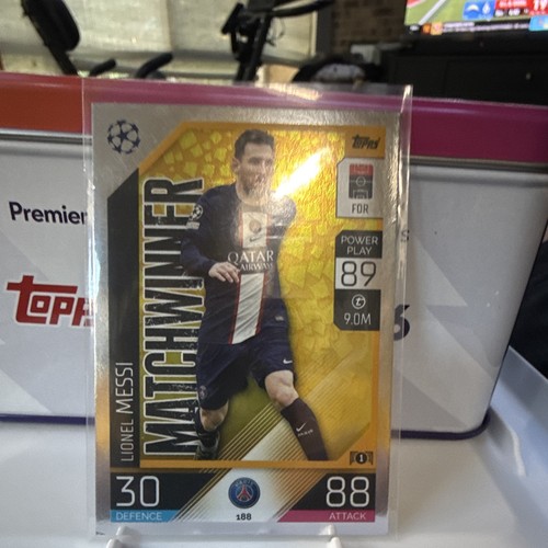 Topps Match Attax Lionel Messi Paris Saint-Germain Matchwinner Insert #188