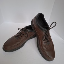 Rockport ProWalker World Tour Mens 13 Brown Leather Walking Shoes MWT11 Comfort