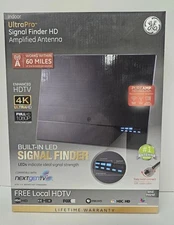 GE Indoor UltraPro Signal Finder HD Amplified Antenna 4k HD. FREE SAME DAY SHIP!
