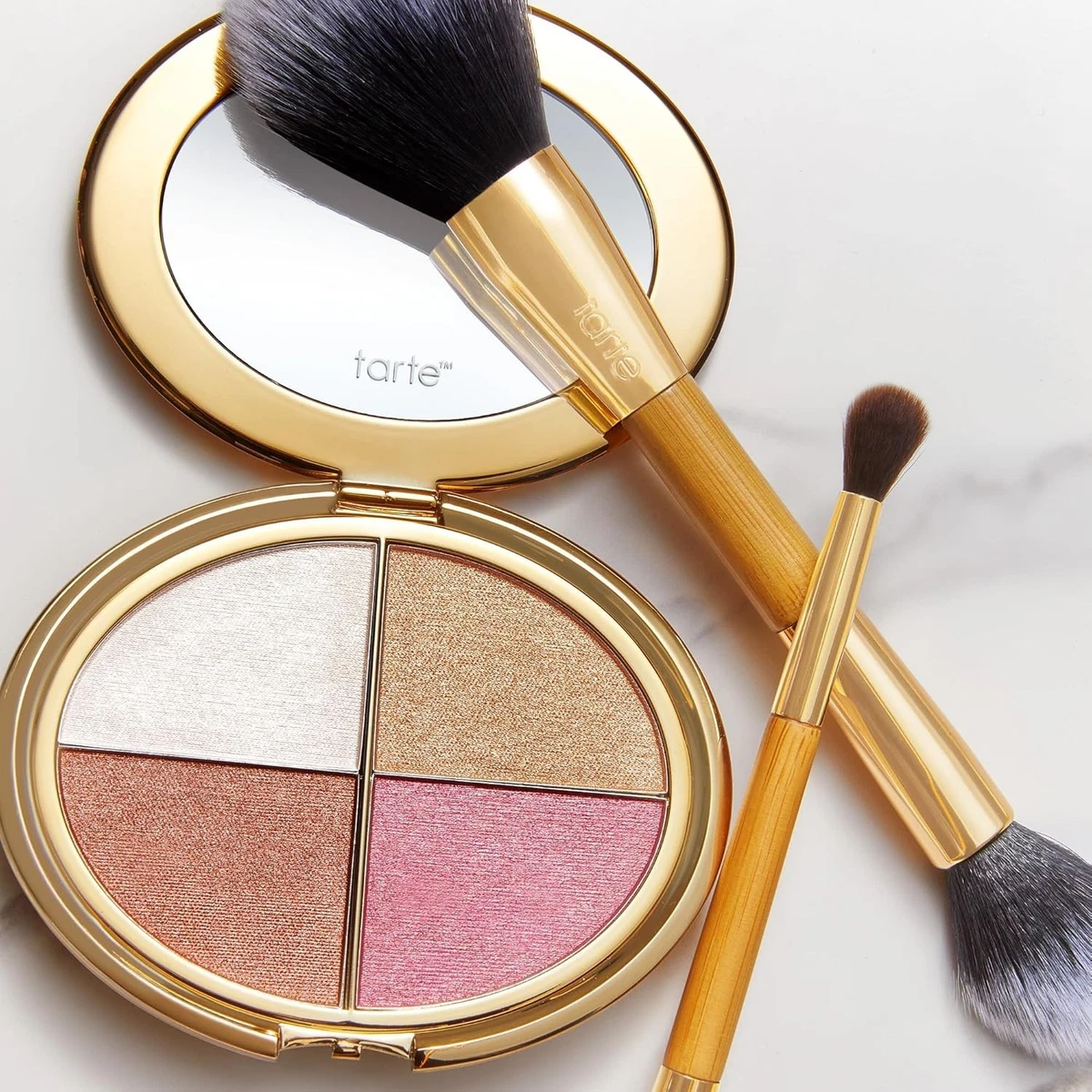 tarte Glow Wardrobe Palette Highlighter Blush Bronzer Eyeshadow Full Size New