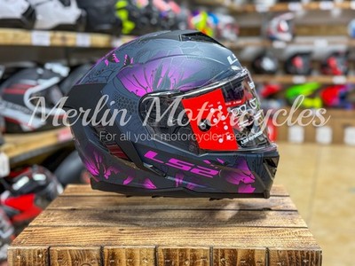 LS2 FF818 Storm III Burst schwarz / pink Motorrad Integralhelm - ECE22.06