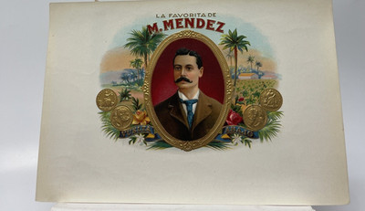 Cigar Box Crate Label La Favorita De M. Mendez Vuelta Abajo