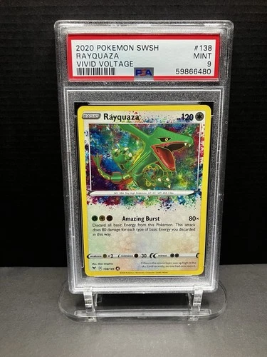 2020 POKÉMON SWORD & SHIELD VIVID VOLTAGE #138 RAYQUAZA PSA 9