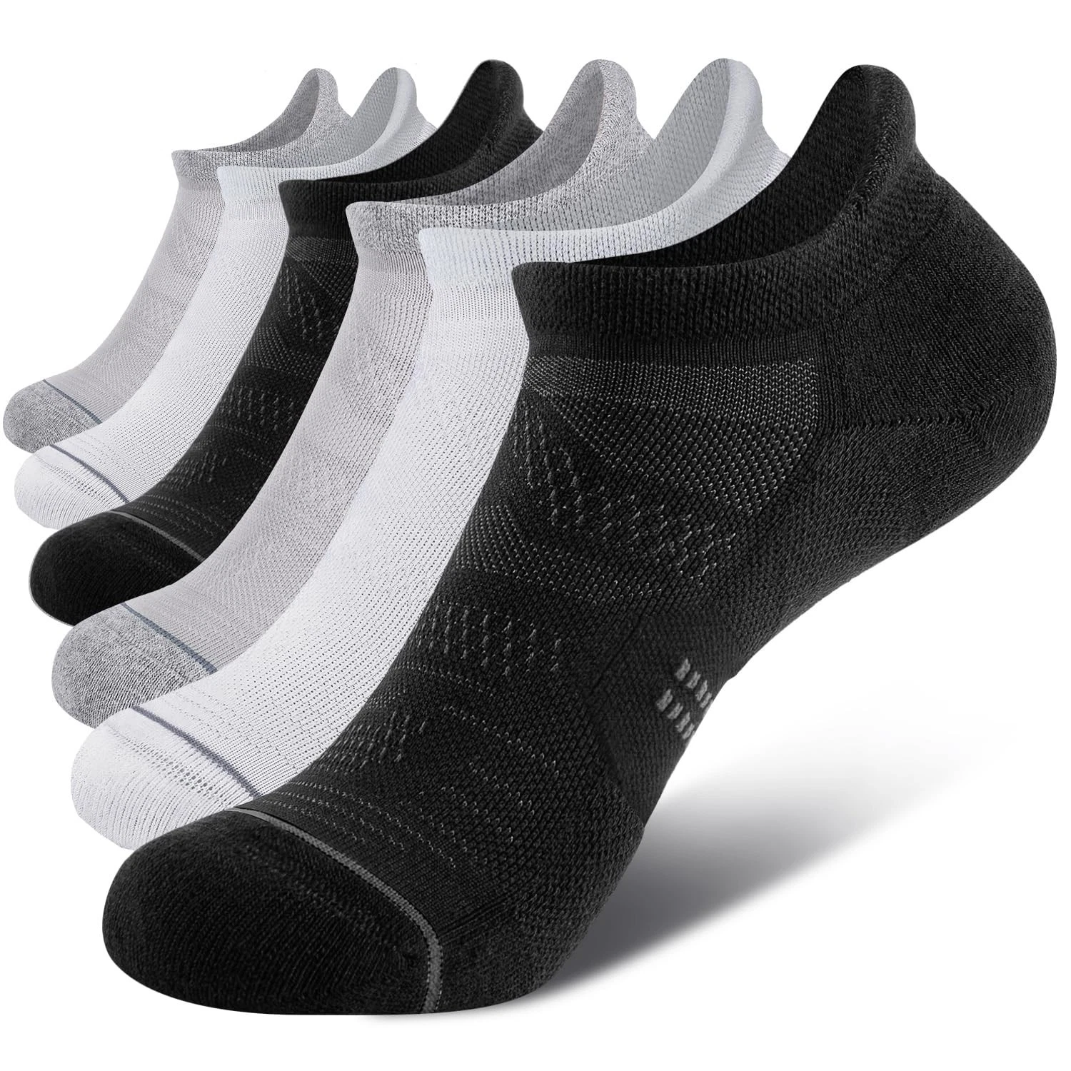 Women's Ankle Running Socks 6 Pack Cushioned Low Cut Athletic Sport Socks