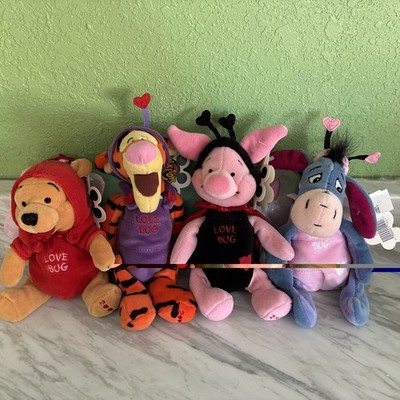 Disney Mouseketoys Winnie the Pooh Love Bug Firefly Pooh/Eeyore Mini Bean Bag