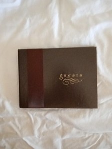 Sign-In Guest Book for Any Occasion Brown With Ribbon 8" x 5.75" 50-Pages