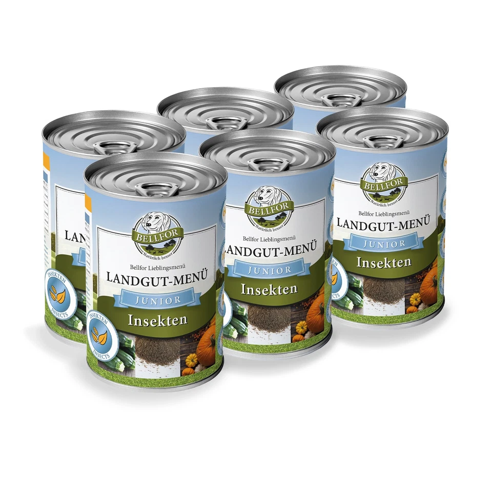 Bellfor Hundefutter Welpen Nassfutter mit Insektenprotein Hypoallergen 6x 400g - Bild 2 von 4