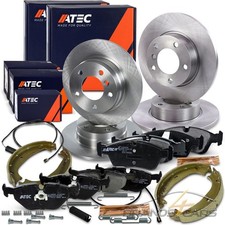 ATEC 4x BREMSSCHEIBE+BREMSBELÄGE+BREMSBACKEN VORN+HINTEN FÜR BMW 3ER E36 316+318