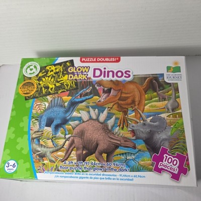 The Learning Journey Puzzle Doubles Glow in the Dark - Dinos - 100 Piece Glow I