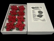 Floating Sensations Water Activated Battery Operated Pointsettia CANDLES NIB 8ct