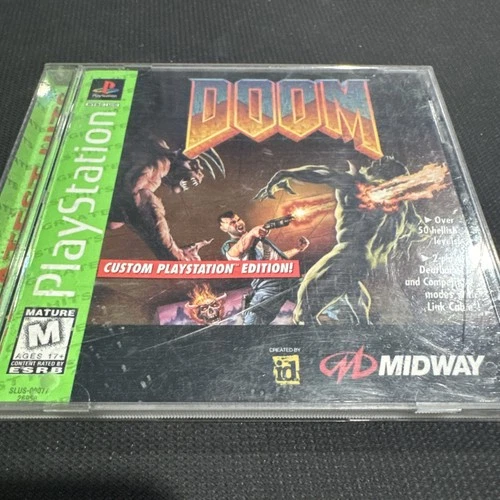 Doom PlayStation PS1 Greatest Hits Tested Working With Manual