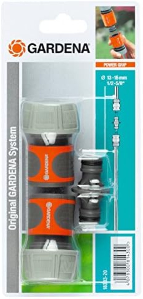 Raccordo Rapido GARDENA 19mm 3/4" con Water Stop - Kit Professionale