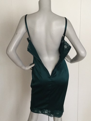 DOLCE & GABBANA Aquamarine Silk Dress Lace Lingerie Size IT 38 - Picture 7 of 11