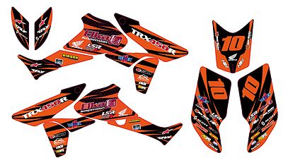 Kit Décalcomanies Complètes Pour Honda TRX450R (2006-2024) - Marque Mxgraphcis, Brillant, Neuf
