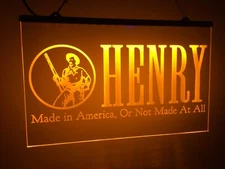 henry Firearms Super Bright Led Neon Light Sign Large 16x12 (you Pick Color)