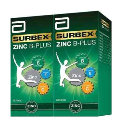 2X 60's Surbex Zinc B Plus  Improve Anti-Stress, Mental Acuity & Stamina Energy