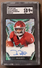2020 Jalen Hurts Leaf Flash Green #PA-JH1 SB MVP